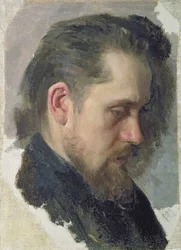 Portræt af forfatteren Nikolay Pomyalovsky, 1860